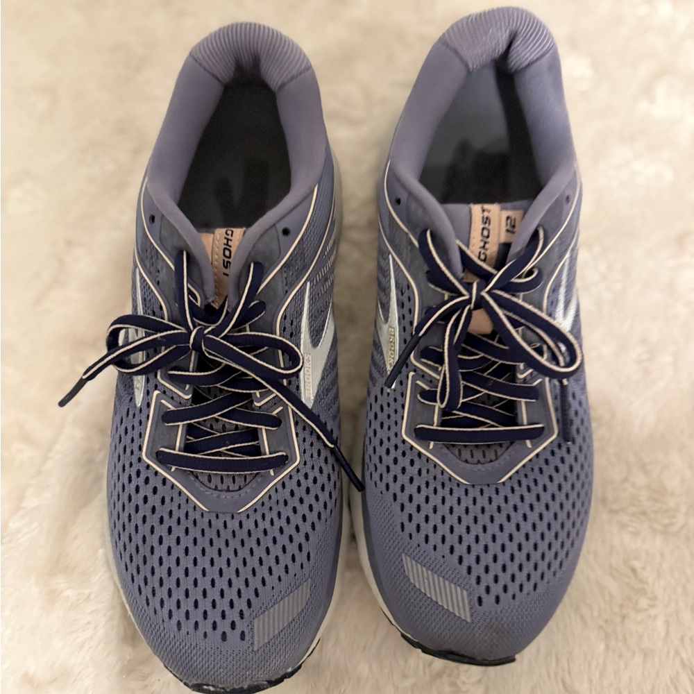 Brooks Ghost Athletic Shoes - Blue and White